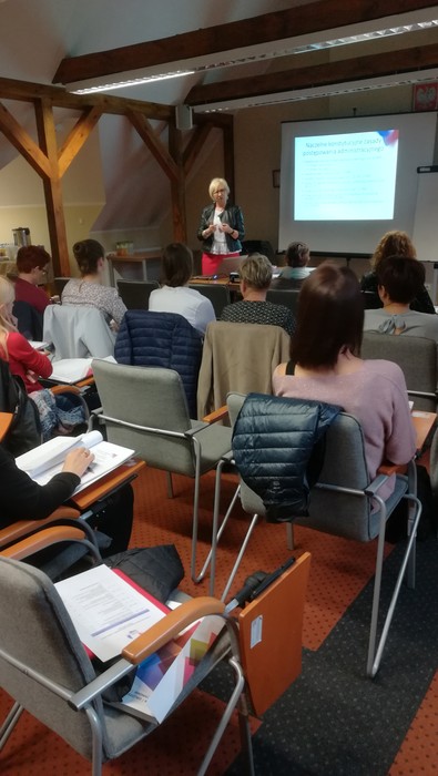 Szkolenie „Zastosowanie Kodeksu Postępowania Administracyjnego w systemie pomocy i wsparcia społecznego”, Włocławek 05.10.2018r., fot. Biuro Wsparcia Rodziny i Przeciwdziałania Przemocy