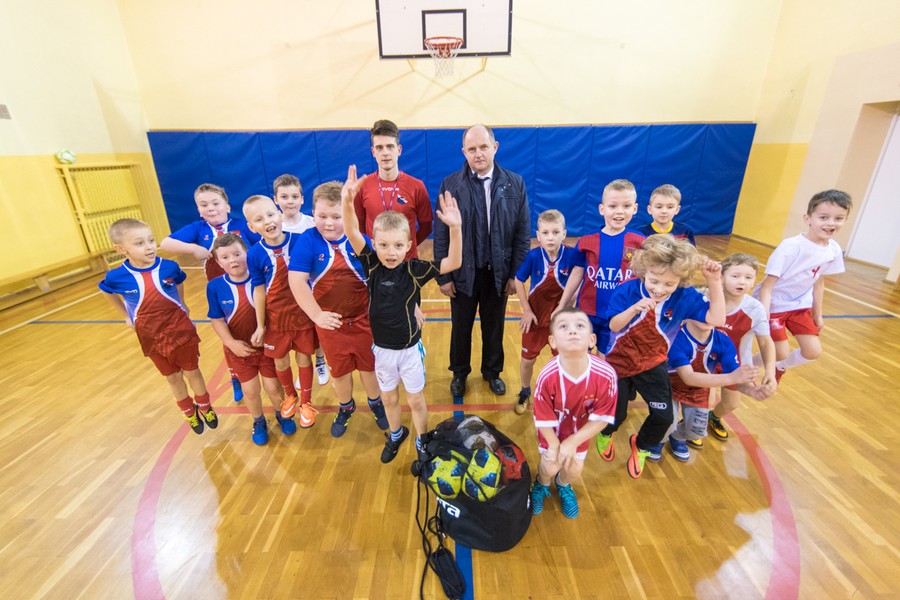 Spotkanie z młodymi sportowcami z klubu Chełminianka Chełmno, fot. Łukasz Piecyk