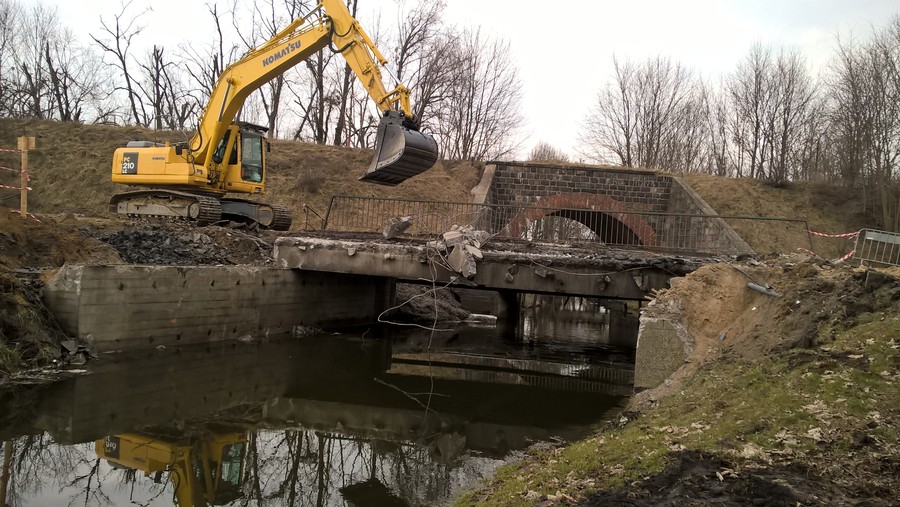 Rozbiórka mostu w Żninie, fot. ZDW Bydgoszcz