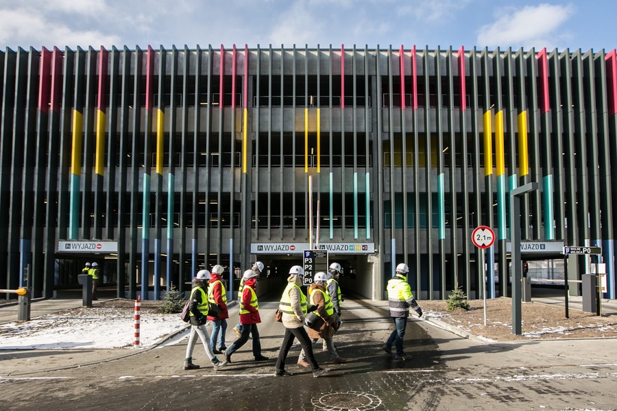 Zwiedzanie budowy nowego kompleksu Wojewódzkiego Szpitala Zespolonego w Toruniu, fot. Andrzej Goiński