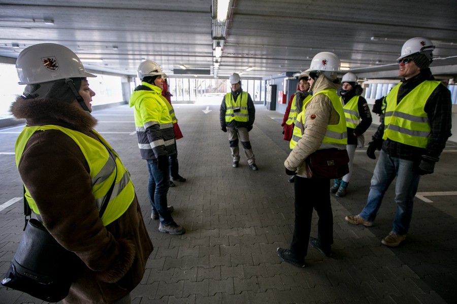 Zwiedzanie budowy nowego kompleksu Wojewódzkiego Szpitala Zespolonego w Toruniu, fot. Andrzej Goiński