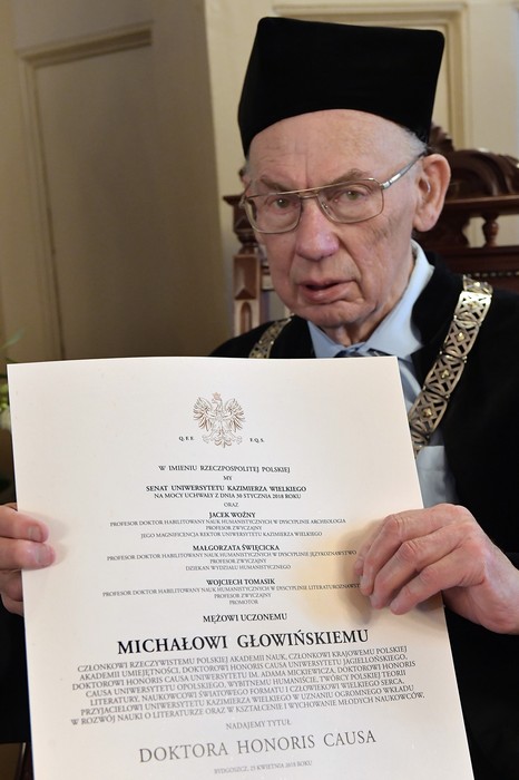 Obchody święta Uniwersytetu Kazimierza Wielkiego połączone z nadaniem tytułu doktora honoris causa prof. Michałowi Głowińskiemu, fot. Andrzej Obiała/UKW