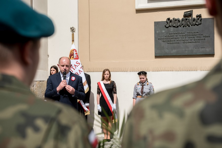 Obchody Święta Narodowego Trzeciego Maja w Toruniu, fot. Łukasz Piecyk