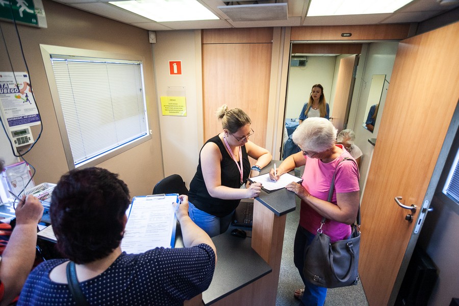 Bezpłatne badania profilaktyczne dla mieszkańców bydgoskiego osiedla Łęgnowo Wieś oraz wsi Otorowo, fot. Filip Kowalkowski