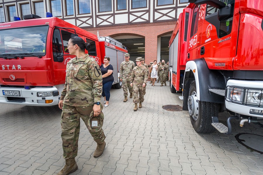 Wizyta żołnierzy z USA w gminie Łubianka, fot. Szymon Zdziebło/Tarantoga.pl