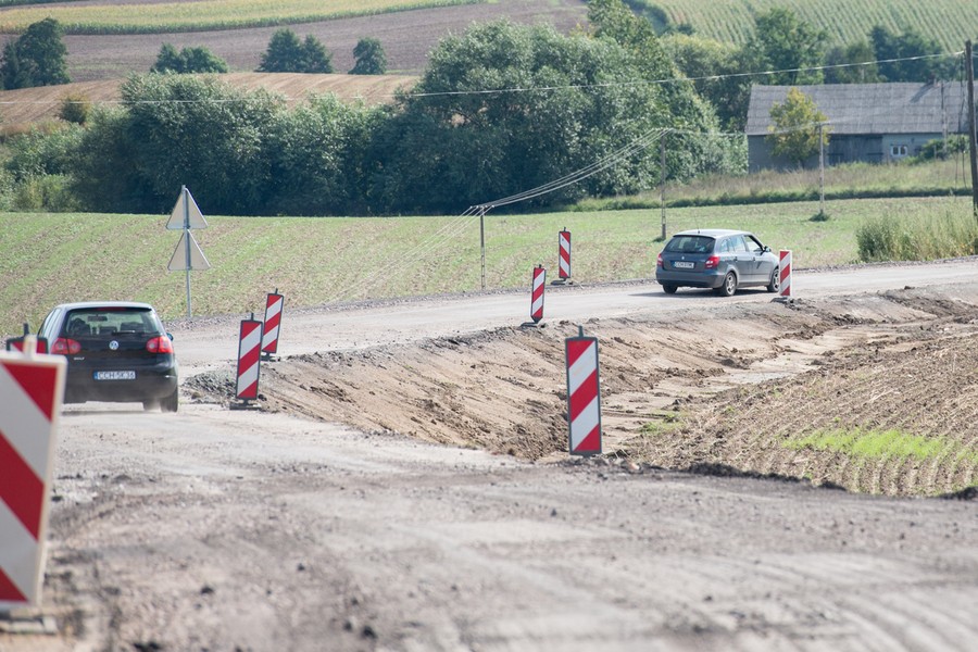 Prace na drodze wojewódzkiej nr 548, fot. Łukasz Piecyk