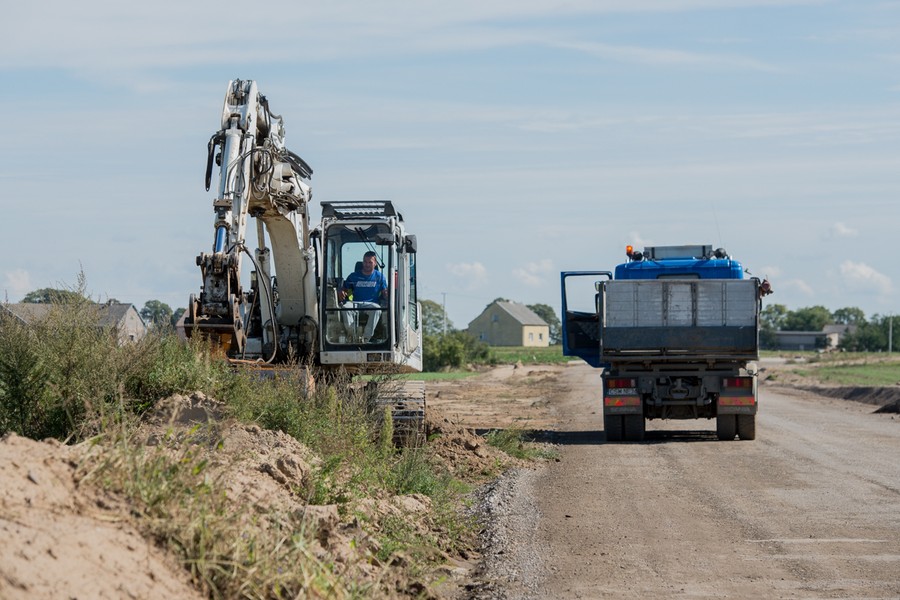 Prace na drodze wojewódzkiej nr 548, fot. Łukasz Piecyk