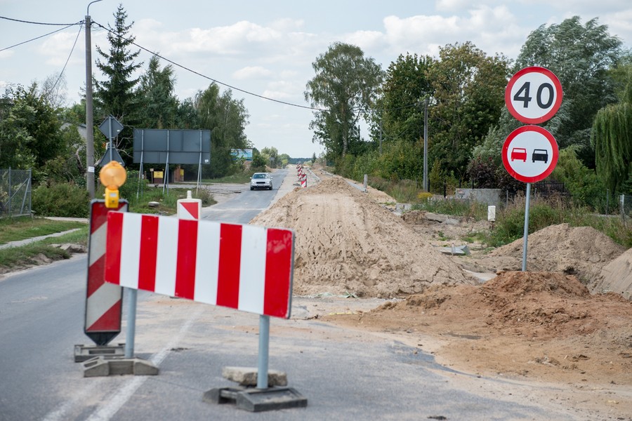 Prace na drodze wojewódzkiej nr 548, fot. Łukasz Piecyk