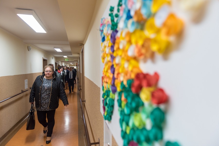 Uroczystość otwarcia Domu Pomocy Społecznej w Browinie po termomodernizacji, fot. Łukasz Piecyk