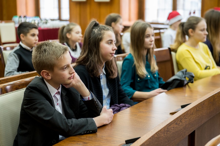 Wizyta młodzieży z astrobazy w Kruszwicy w Urzędzie Marszałkowskim, fot. Łukasz Piecyk