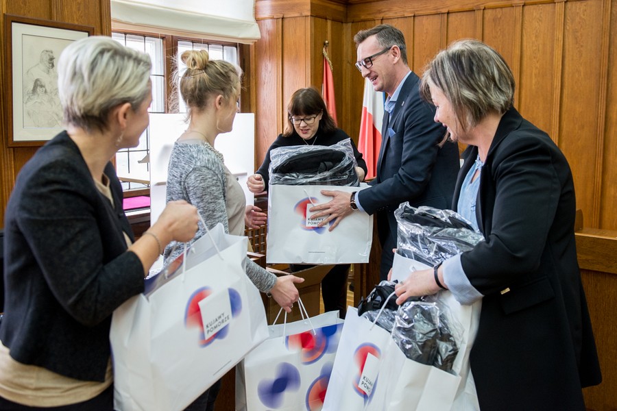 Wizyta młodzieży z astrobazy w Kruszwicy w Urzędzie Marszałkowskim, fot. Łukasz Piecyk