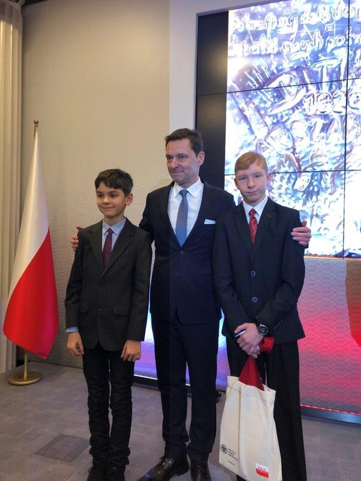 Jakub Krauze z Panem red. Krzysztofem Ziemcem