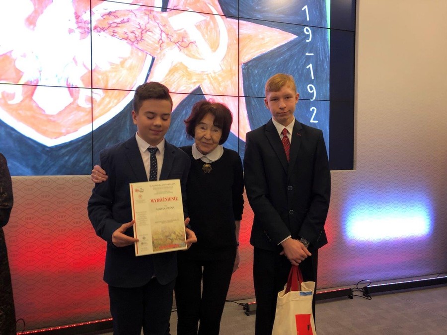 Jakub Krauze z Panią Zofią Pilecką-Optułowicz