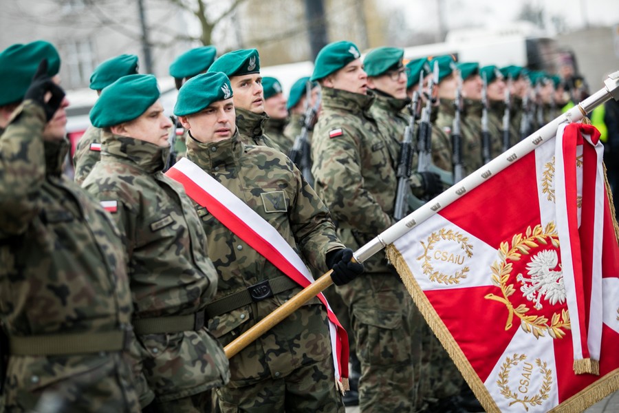 Uroczystości przed Pomnikiem Żołnierzy Wyklętych w Toruniu, fot. Andrzej Goiński