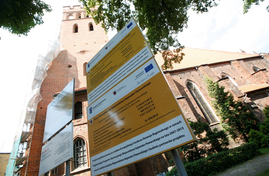 Wsparcie unijne otrzymały także brodnickie zabytki, w tym kościół p.w. Katarzyny Aleksandryjskiej, fot. Andrzej Goiński