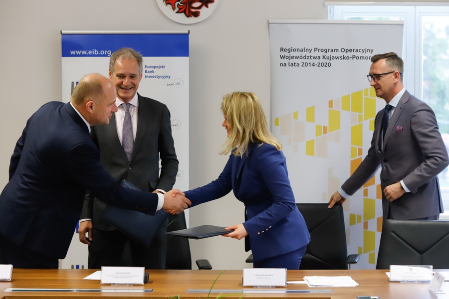 Ceremonia parafowania umowy EBI-Pekao, fot. Mikołaj Kuras dla UMWKP