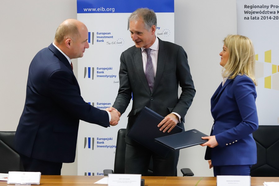 Ceremonia parafowania umowy EBI-Pekao, fot. Mikołaj Kuras dla UMWKP