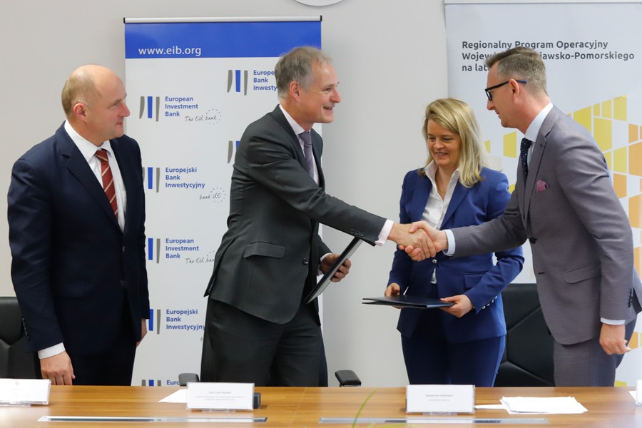 Ceremonia parafowania umowy EBI-Pekao, fot. Mikołaj Kuras dla UMWKP