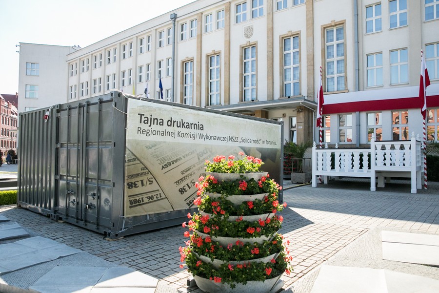 Tajna drukarnia toruńskiej Solidarności – ekspozycja Muzeum Piśmiennictwa i Drukarstwa w Grębocinie, fot. Andrzej Goiński/UMWKP