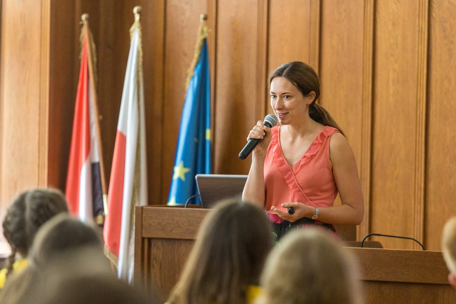 Wizyta stypendystów w Urzędzie Marszałkowskim, fot. Szymon Zdziebło/tarantoga.pl
