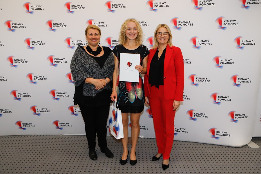 Wizyta kujawsko-pomorskich medalistów 8. Halowych Mistrzostw Świata w Lekkiej Atletyce Masters w Urzędzie Marszałkowskim, fot. Mikołaj Kuras