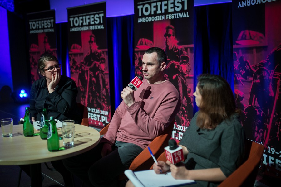 Spotkanie z Olegiem Sencowem, fot. Andrzej Goiński