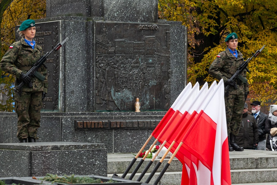 Bydgoskie uroczystości 101. rocznicy odzyskania przez Polskę niepodległości, fot. Filip Kowalkowski