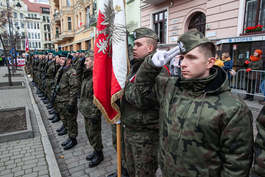 Bydgoskie uroczystości 101. rocznicy odzyskania przez Polskę niepodległości, fot. Filip Kowalkowski