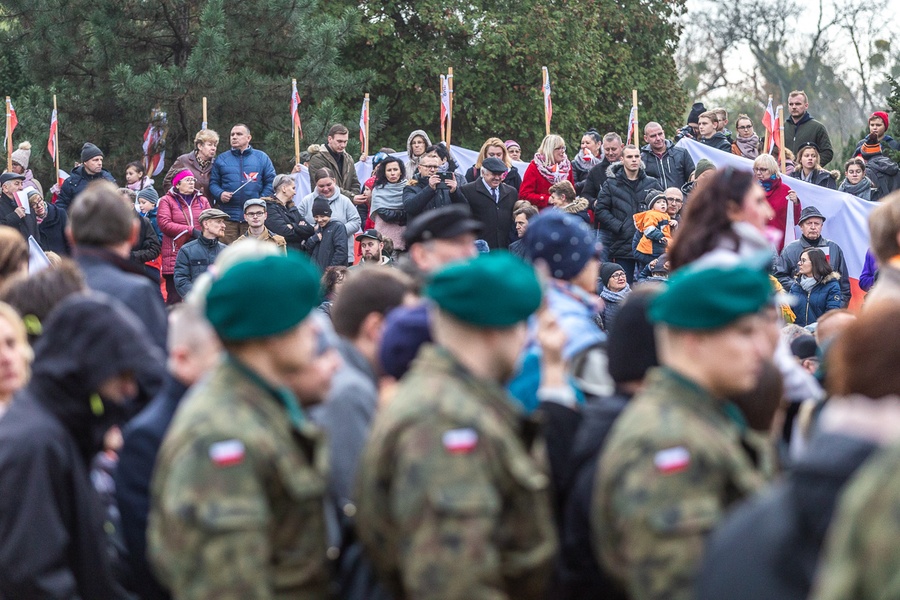 Toruńskie uroczystości 101. rocznicy odzyskania przez Polskę niepodległości, fot. Szymon Zdziebło/tarantoga.pl