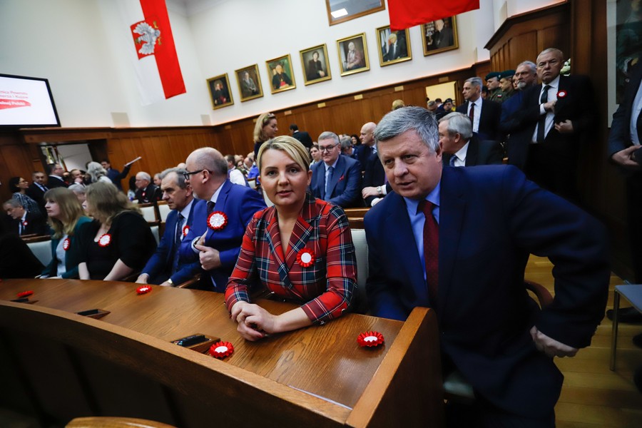 Uroczysta wspólna sesja sejmików województw kujawsko-pomorskiego i pomorskiego, fot Mikołaj Kuras dla UMWKP