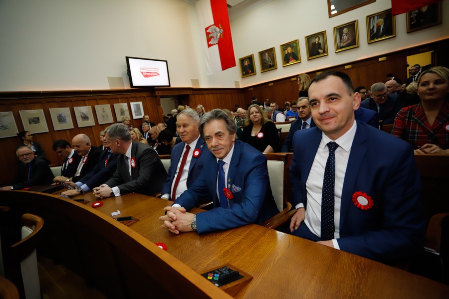 Uroczysta wspólna sesja sejmików województw kujawsko-pomorskiego i pomorskiego, fot Mikołaj Kuras dla UMWKP