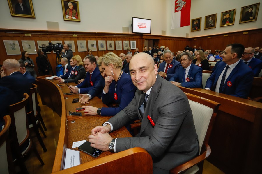 Uroczysta wspólna sesja sejmików województw kujawsko-pomorskiego i pomorskiego, fot Mikołaj Kuras dla UMWKP