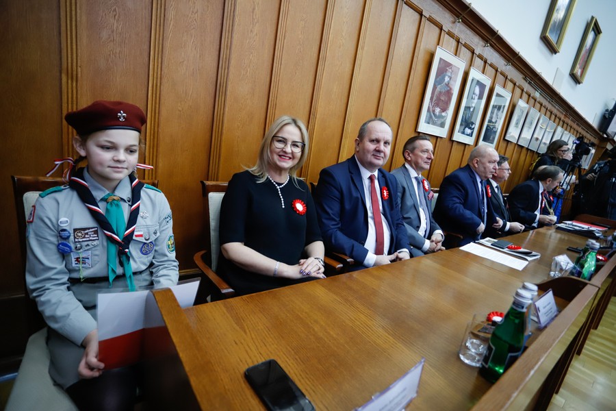 Uroczysta wspólna sesja sejmików województw kujawsko-pomorskiego i pomorskiego, fot Mikołaj Kuras dla UMWKP