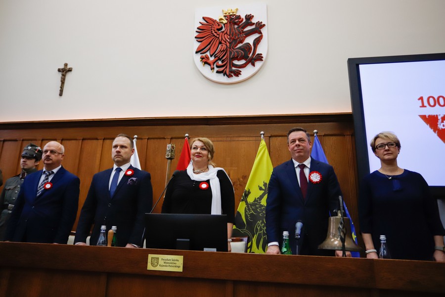 Uroczysta wspólna sesja sejmików województw kujawsko-pomorskiego i pomorskiego, fot Mikołaj Kuras dla UMWKP