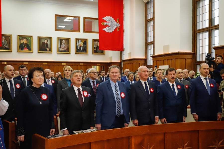 Uroczysta wspólna sesja sejmików województw kujawsko-pomorskiego i pomorskiego, fot Mikołaj Kuras dla UMWKP