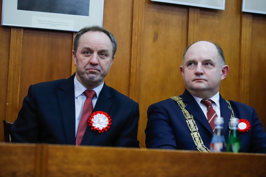 Uroczysta wspólna sesja sejmików województw kujawsko-pomorskiego i pomorskiego, fot Mikołaj Kuras dla UMWKP