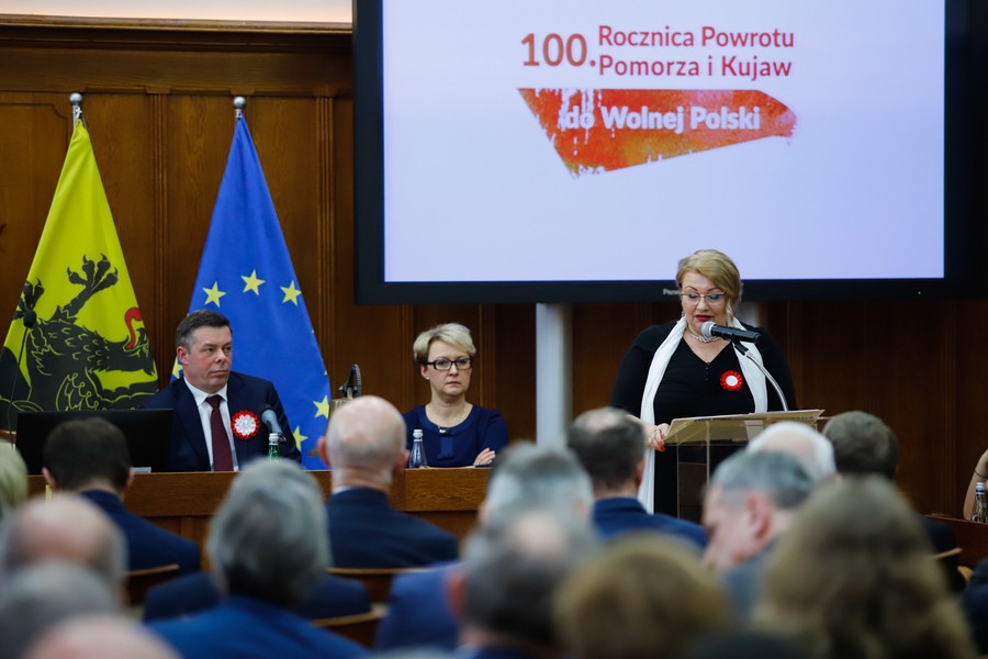 Uroczysta wspólna sesja sejmików województw kujawsko-pomorskiego i pomorskiego, fot Mikołaj Kuras dla UMWKP