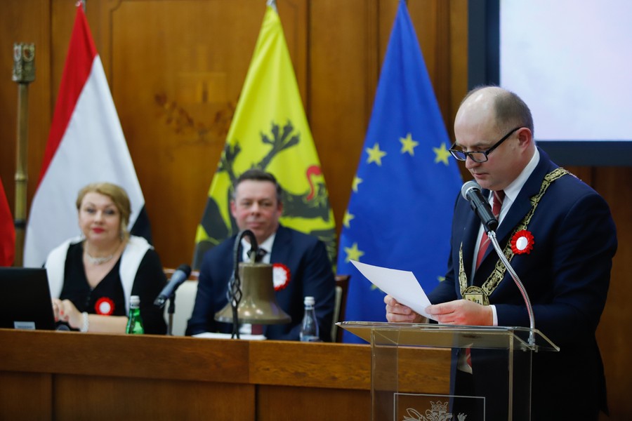 Uroczysta wspólna sesja sejmików województw kujawsko-pomorskiego i pomorskiego, fot Mikołaj Kuras dla UMWKP