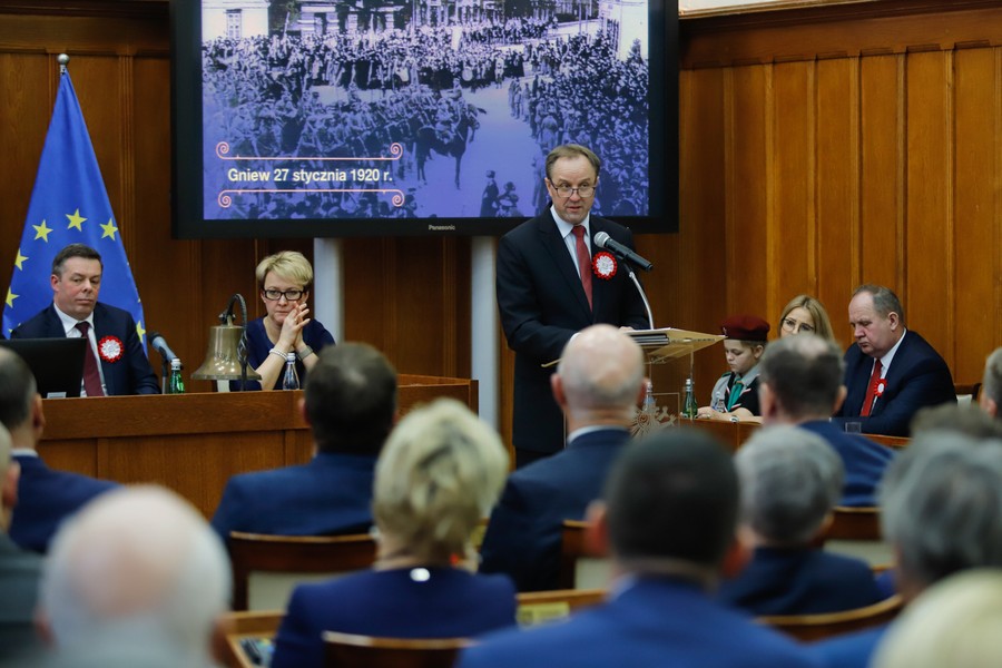 Uroczysta wspólna sesja sejmików województw kujawsko-pomorskiego i pomorskiego, fot Mikołaj Kuras dla UMWKP