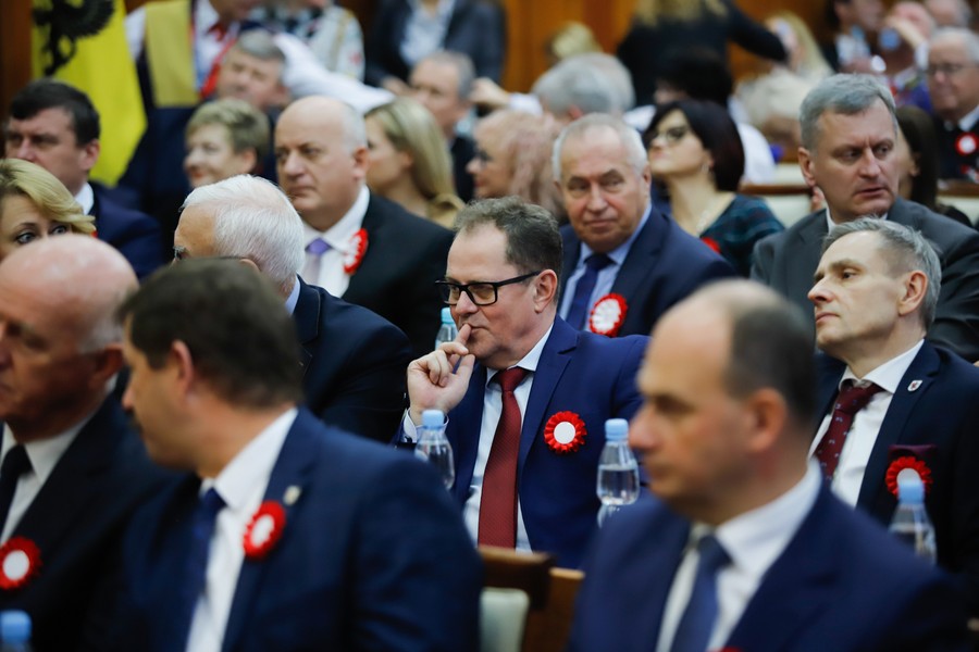 Uroczysta wspólna sesja sejmików województw kujawsko-pomorskiego i pomorskiego, fot Mikołaj Kuras dla UMWKP