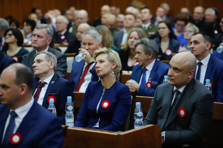 Uroczysta wspólna sesja sejmików województw kujawsko-pomorskiego i pomorskiego, fot Mikołaj Kuras dla UMWKP