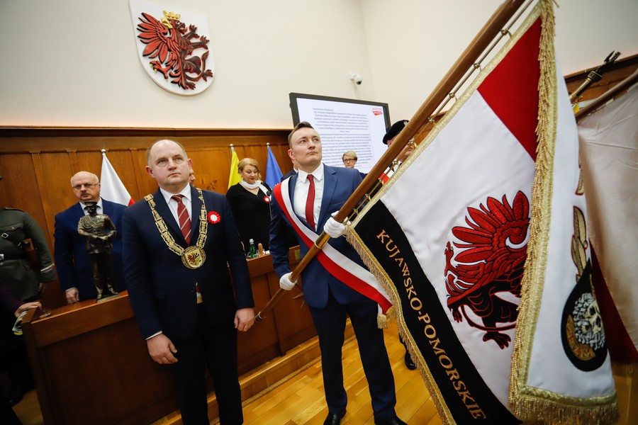 Uroczysta wspólna sesja sejmików województw kujawsko-pomorskiego i pomorskiego, fot Mikołaj Kuras dla UMWKP