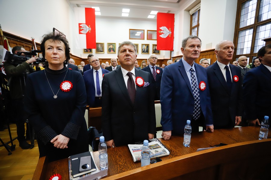 Uroczysta wspólna sesja sejmików województw kujawsko-pomorskiego i pomorskiego, fot Mikołaj Kuras dla UMWKP