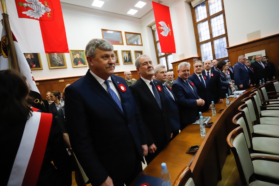 Uroczysta wspólna sesja sejmików województw kujawsko-pomorskiego i pomorskiego, fot Mikołaj Kuras dla UMWKP