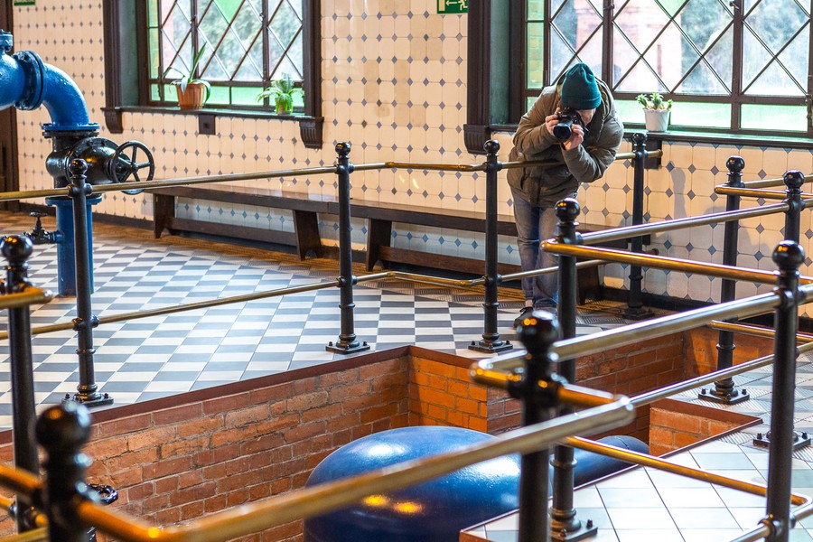 Zwiedzanie stacji pomp Stare Bielany, fot. Szymon Zdziebło/tarantoga.pl