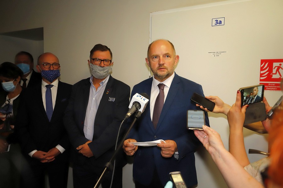 Otwarcie nowej pracowni tomograficznej w Szpitalu Popiełuszki we Włocławku, fot. Mikołaj Kuras dla UMWKP