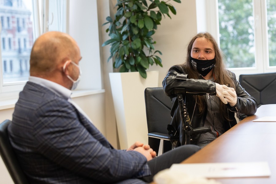 Wizyta Kamila Czeszela w Urzędzie Marszałkowskim, fot. Mikołaj Kuras dla UMWKP