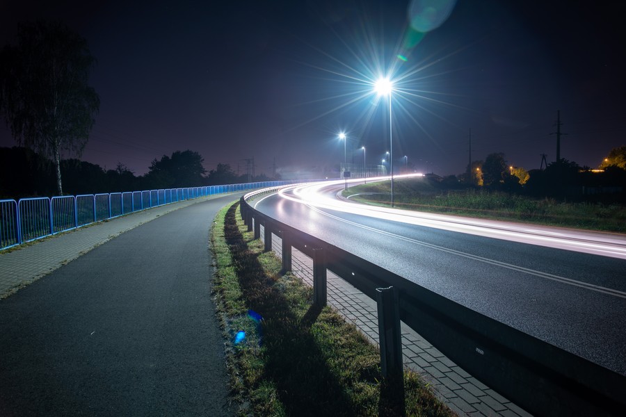 II miejsce fotoreportaż - Krzysztof Tomasik - Świetlista trasa wiaduktu średnicowego