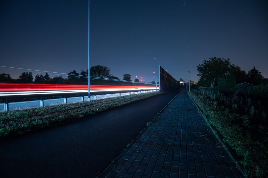 II miejsce fotoreportaż - Krzysztof Tomasik - Świetlista trasa wiaduktu średnicowego