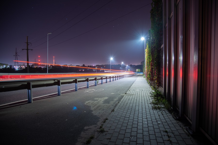 II miejsce fotoreportaż - Krzysztof Tomasik - Świetlista trasa wiaduktu średnicowego